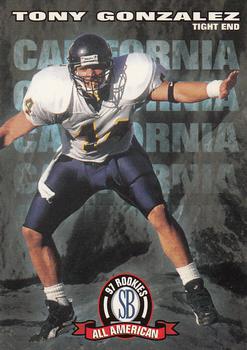 1997 Score Board NFL Rookies #93 Tony Gonzalez Front