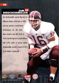 1997 Score Board NFL Rookies #98 Jim Druckenmiller Back