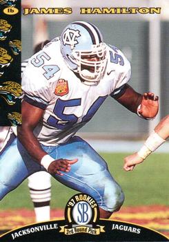 1997 Score Board NFL Rookies #58 James Hamilton Front