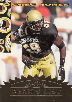 1997 Score Board NFL Rookies - Dean's List #4 Greg Jones Front