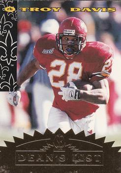 1997 Score Board NFL Rookies - Dean's List #10 Troy Davis Front