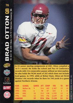 1997 Score Board NFL Rookies - Dean's List #76 Brad Otton Back