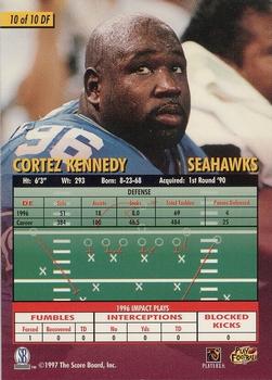1997 Score Board Playbook By The Numbers #10DF Cortez Kennedy Back