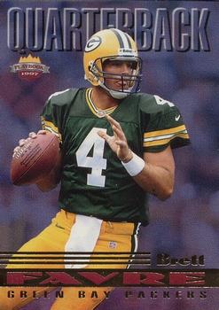 1997 Score Board Playbook By The Numbers #4QB Brett Favre Front