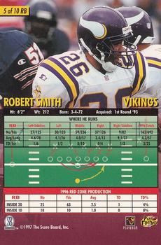 1997 Score Board Playbook By The Numbers - Magnified Silver #5RB Robert Smith Back