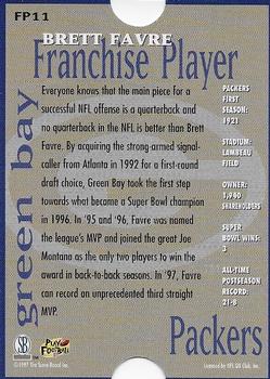 1997 Score Board Playbook - Franchise Player #FP11 Brett Favre Back