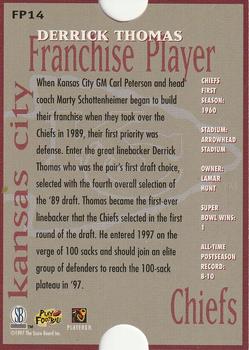 1997 Score Board Playbook - Franchise Player #FP14 Derrick Thomas Back