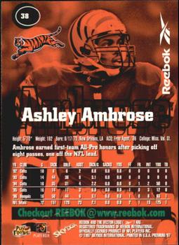 1997 SkyBox Premium - Reebok Green #38 Ashley Ambrose Back