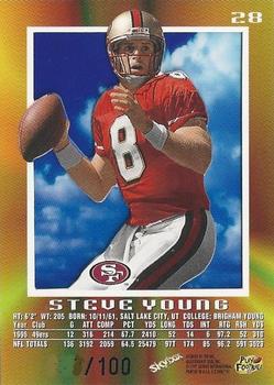1997 SkyBox E-X2000 - Essential Credentials #28 Steve Young Back