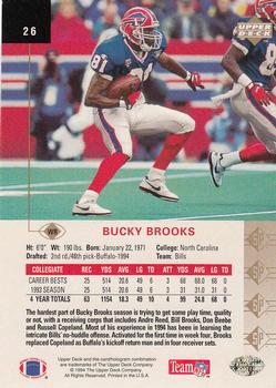 1994 SP #26 Bucky Brooks Back