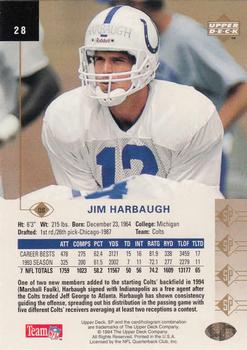 1994 SP #28 Jim Harbaugh Back