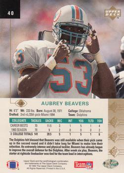1994 SP #40 Aubrey Beavers Back