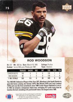 1994 SP #75 Rod Woodson Back