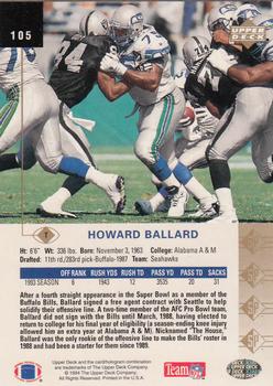 1994 SP #105 Howard Ballard Back