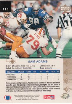 1994 SP #110 Sam Adams Back