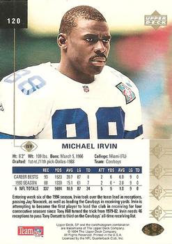 1994 SP #120 Michael Irvin Back