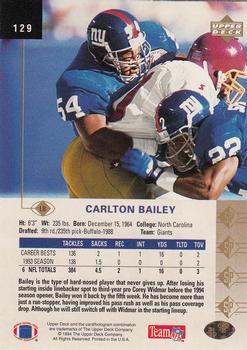 1994 SP #129 Carlton Bailey Back