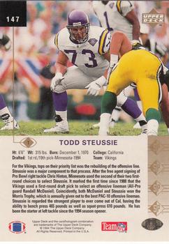 1994 SP #147 Todd Steussie Back