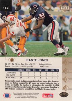 1994 SP #153 Dante Jones Back