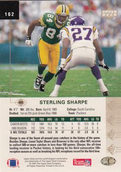 1994 SP #162 Sterling Sharpe Back
