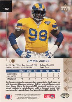 1994 SP #192 Jimmie Jones Back