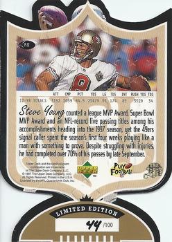 1997 SP Authentic - ProFiles Die Cuts SN100 #P-32 Steve Young Back