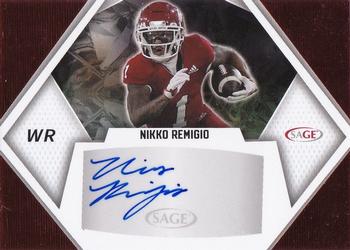 2023 SAGE HIT - Autographs Red (Low Series) #A-NR Nikko Remigio Front