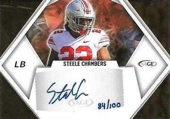 2023 SAGE HIT - Autographs Gold (Low Series) #A-SC Steele Chambers Front