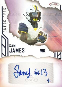 2023 SAGE HIT - Sneak Peek Autographs Blue (Low Series) #SPA-SJ Sam James Front