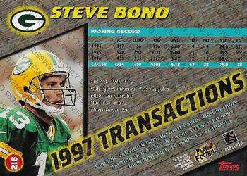 1997 Stadium Club - Members Only #216 Steve Bono Back
