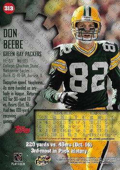 1997 Stadium Club - Members Only #313 Don Beebe Back