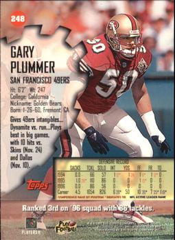 1997 Stadium Club - One of a Kind #248 Gary Plummer Back