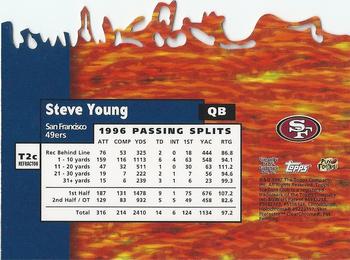 1997 Stadium Club - Triumvirate II Refractors #T2C Steve Young Back