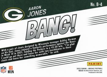 2022 Panini Mosaic - Bang! #B-4 Aaron Jones Back