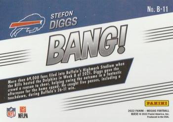 2022 Panini Mosaic - Bang! #B-11 Stefon Diggs Back