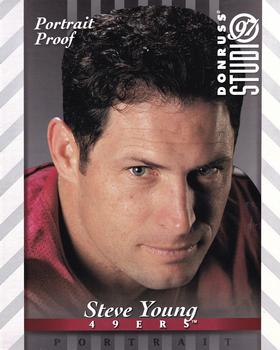 1997 Studio - Portrait Proofs Silver #24 Steve Young Front