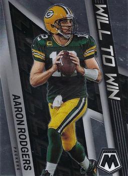 2022 Panini Mosaic - Will to Win #WW-1 Aaron Rodgers Front