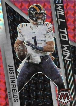 2022 Panini Mosaic - Will to Win Mosaic Red #WW-14 Justin Fields Front