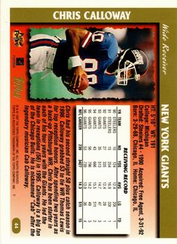 1997 Topps - Minted in Canton #44 Chris Calloway Back