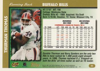 1997 Topps - Minted in Canton #90 Thurman Thomas Back