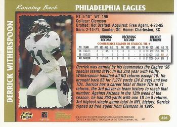 1997 Topps - Minted in Canton #326 Derrick Witherspoon Back