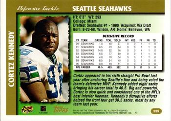 1997 Topps - Minted in Canton #339 Cortez Kennedy Back