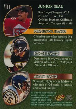 1997 Topps - Mystery Finest Silver #M11 Junior Seau Back