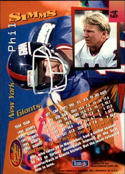 1994 Sportflics #64 Phil Simms Back