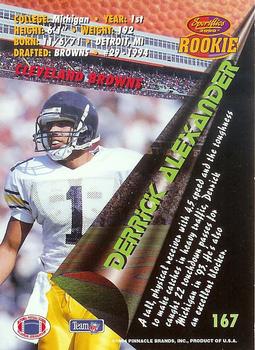 1994 Sportflics #167 Derrick Alexander Back