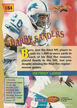 1994 Sportflics #184 Barry Sanders Back
