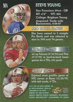 1997 Topps - Mystery Finest Silver Refractors #M8 Steve Young Back
