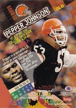1994 Stadium Club #531 Pepper Johnson Back