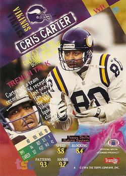 1994 Stadium Club #85 Cris Carter Back