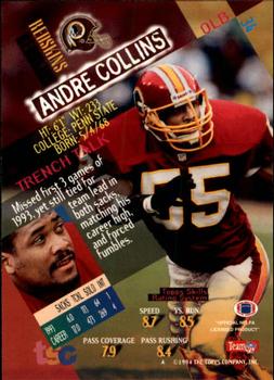 1994 Stadium Club #34 Andre Collins Back